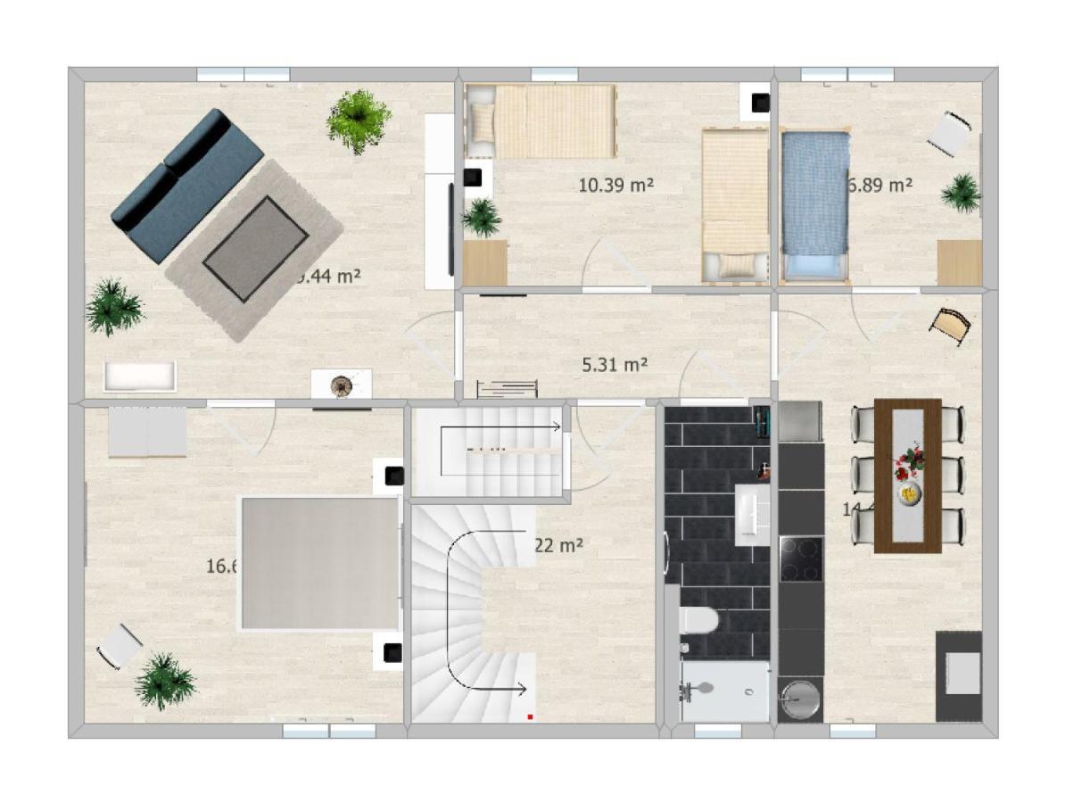 Moderne 3br Netflix,kaffee,wifi,parken Apartment *